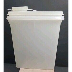 Vintage Tupperware White Store & Pour Storage Container 499-12 With Lid